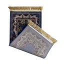 Ver imagem 3 de Tapete Persa Royal Azul 50x85cm Fio Acetinado - Ideal para Quarto e Sala