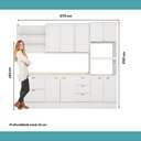 Ver imagem 2 de Armário de Cozinha Completa com Balcão Milla Glimmer Prime Carraro Branco