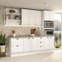 Ver imagem 3 de Armário de Cozinha Completa com Balcão Milla Glimmer Prime Carraro Branco