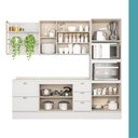 Ver imagem 4 de Armário de Cozinha Completa com Balcão Milla Glimmer Prime Carraro Branco