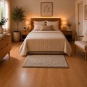 Ver imagem 5 de Tapete para Quarto Milano Soft 0.50x1.00 Antiderrapante:Mescla Bege