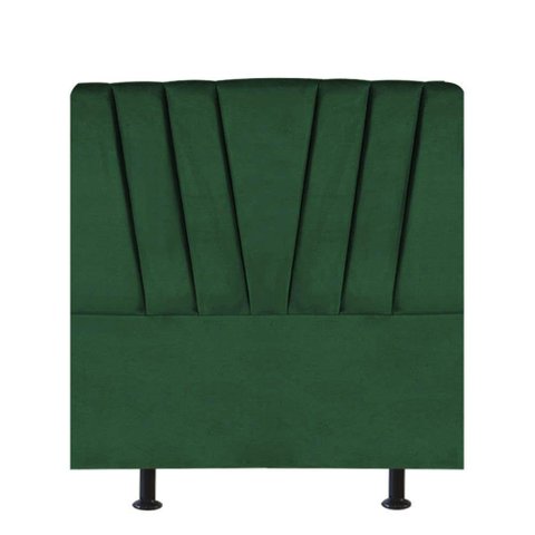 Cabeceira Estofada Bélgica 90cm Solteiro para Cama Box Quarto Suede Verde - Gat Magazine