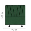 Ver imagem 2 de Cabeceira Estofada Bélgica 90cm Solteiro para Cama Box Quarto Suede Verde - Gat Magazine
