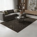 Ver imagem 2 de Tapete Sala Alto Padrão Antiderrapante Estampa em 3d 150x200 Hb15 Marrom