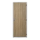 Ver imagem 2 de Kit Porta de Madeira Lisa 215x85cm com Batente de Aço 12cm Açomad MGM Abertura Esquerda Marrom/Carvalho Alpha