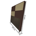 Ver imagem 2 de Cabeceira Estofada Tóquio 140 cm Para Cama Box Quarto Casal MV Estofados Suede Marrom Suede Bege