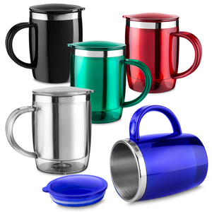 Caneca Térmica com Tampa de 400ml Inox Colors