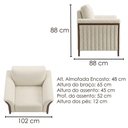 Ver imagem 3 de Poltrona Decorativa Royal Base Madeira Boucle Tce 1010 Moll