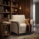 Ver imagem 6 de Poltrona Decorativa Royal Base Madeira Boucle Tce 1010 Moll