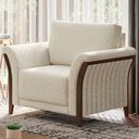 Ver imagem 2 de Poltrona Decorativa Royal Base Madeira Boucle Tce 1010 Moll