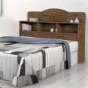 Ver imagem 3 de Cabeceira Casal 140 cm MDF Vivian Basoto Castanho Fosco