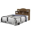 Ver imagem 1 de Cabeceira Casal 140 cm MDF Vivian Basoto Castanho Fosco