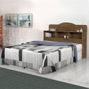 Ver imagem 2 de Cabeceira Casal 140 cm MDF Vivian Basoto Castanho Fosco