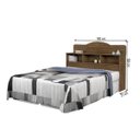 Ver imagem 4 de Cabeceira Casal 140 cm MDF Vivian Basoto Castanho Fosco