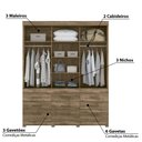 Ver imagem 3 de Guarda-Roupa Click com 3 Portas e Pés - Atacama