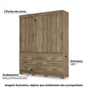Ver imagem 2 de Guarda-Roupa Click com 3 Portas e Pés - Atacama