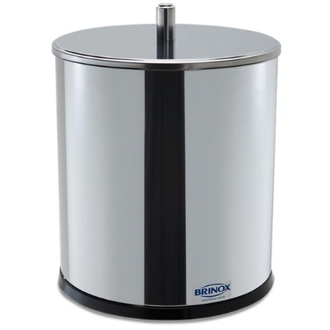 Lixeira Inox com Tampa Decorline 3,2 Litros - 3030/201 - Brinox Lixeira Inox C/tampa 15x20cm Brinox