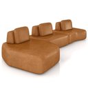 Ver imagem 1 de Sofá Ilha Modular para Sala Living Orgânico 480cm Angra K01 Couríssimo Camel - Lyam Decor