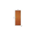 Ver imagem 2 de Kit Porta de Madeira Lisa 215x65cm com Batente de Aço 06cm Açomad MGM Abertura Direita Marrom/Mogno