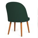 Ver imagem 6 de Kit 06 Cadeiras Poltrona de Jantar Luna Suede Verde Pés Palito Castanho - Pallazio