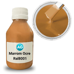 Cor Sólida Marrom Ocre Ag - Ral8001