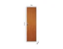Ver imagem 2 de Kit Porta de Madeira Lisa 215x75cm com Batente de Aço 06cm Açomad MGM Abertura Esquerda Marrom/Mogno
