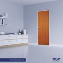 Ver imagem 2 de Kit Porta de Madeira Lisa 215x75cm com Batente de Aço 12cm Açomad MGM Abertura Direita Marrom/Mogno