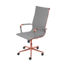 Cadeira de Escritório Giratoria Eames Cinza - Alta | Rose Gold - 1