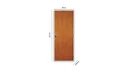 Ver imagem 2 de Kit Porta de Madeira Lisa 215x85cm com Batente de Aço 12cm Açomad MGM Abertura Esquerda Marrom/Mogno
