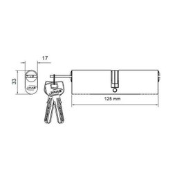 CILINDRO 4800 125MM LATÃO - 2 CILINDRO 4800 125MM LATÃO - 2