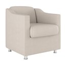 Ver imagem 1 de Cadeira Poltrona Decorativa Reforçada Sala de Espera ? Balaqui Decor Cor:bege