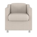 Ver imagem 4 de Cadeira Poltrona Decorativa Reforçada Sala de Espera ? Balaqui Decor Cor:bege