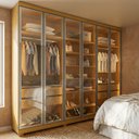 Ver imagem 1 de Guarda-Roupa Casal em MDF com LED 6 Portas em Vidro Reflecta e 4 Gavetas Casuá Naturale Imperatriz