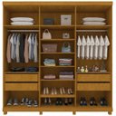 Ver imagem 5 de Guarda-Roupa Casal em MDF com LED 6 Portas em Vidro Reflecta e 4 Gavetas Casuá Naturale Imperatriz