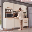 Ver mais imagens de Armário de Cozinha Ágata 6 Portas 2 Gavetas 182cm Arenas Tudo de Móveis