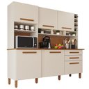 Ver imagem 2 de Armário de Cozinha Ágata 6 Portas 2 Gavetas 182cm Arenas Tudo de Móveis