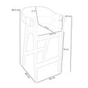 Ver imagem 5 de Kit 03 Banquetas Alta Bar Cozinha Sala de Jantar Bar Nadja L02 Linho Cinza Escuro - Lyam Decor