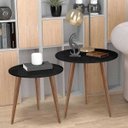 Ver imagem 2 de Kit Mesa de Centro Pés Palito Rubi Preto