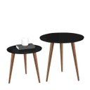 Ver imagem 1 de Kit Mesa de Centro Pés Palito Rubi Preto