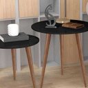 Ver imagem 3 de Kit Mesa de Centro Pés Palito Rubi Preto