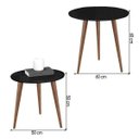 Ver imagem 4 de Kit Mesa de Centro Pés Palito Rubi Preto