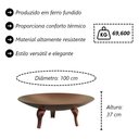 Ver imagem 5 de Lareira Braseiro Jardim de Ferro Externa Envelhecido 100cm