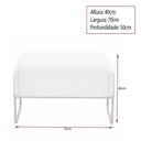 Ver imagem 5 de Kit Poltrona Amélie com Puff Base Aço Bouclé Cinza - Sallar Home