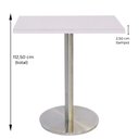 Ver imagem 4 de Mesa de Jantar Quadrada 60 cm Tampo Branco em MDP Base Beta Bistrô