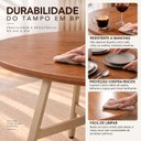 Ver imagem 5 de Mesa de Jantar Redonda Clarice 90 cm Aço Champagne Tampo Cinamomo