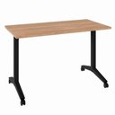 Ver imagem 2 de Escrivaninha Rebatível Escritório e Home Office 120 cm X 60 cm Design Moderno Base Móvel Metá