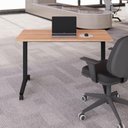 Ver imagem 7 de Escrivaninha Rebatível Escritório e Home Office 120 cm X 60 cm Design Moderno Base Móvel Metá