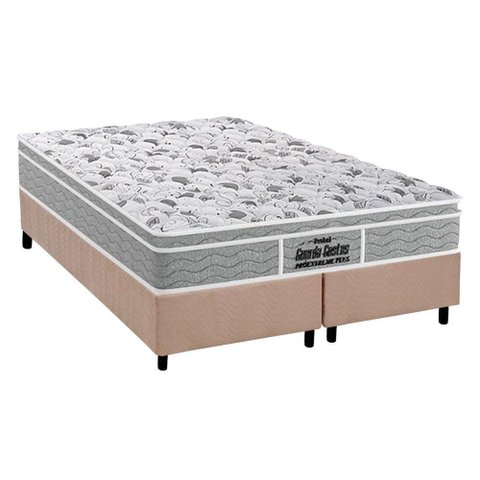 Cama Box Queen: Colchão Anatômico Probel D45/EP Guarda Costas Próextreme Plus + Base CRC Suede
