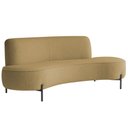 Ver imagem 1 de Sofá Orgânico 2 Lugares 150cm Argos Pés Preto Bouclé Camel - Nexta Casa