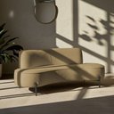 Ver imagem 2 de Sofá Orgânico 2 Lugares 150cm Argos Pés Preto Bouclé Camel - Nexta Casa
